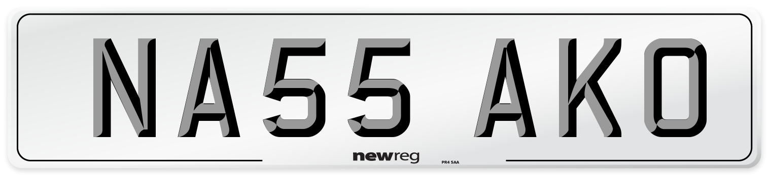 NA55 AKO Number Plate from New Reg